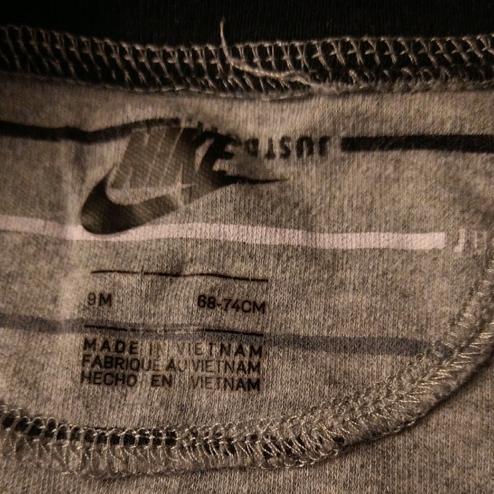 Nike Gray and Black Footies One Piece with Stripes - Picture 4 of 5